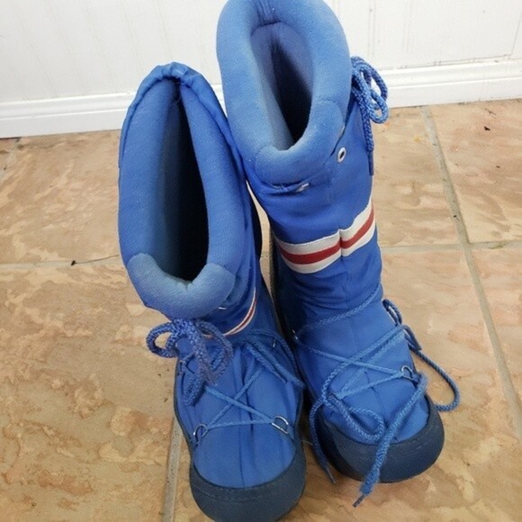 Vintage Men\'s Lascoste Blue Stripe Original 1960\'s Moon landing Boot Size 8-10 main image 7
